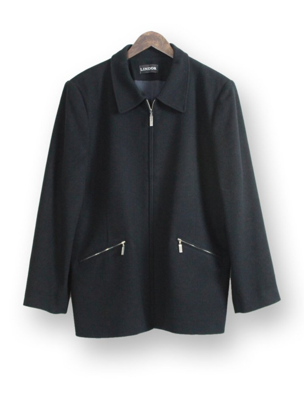 Lindor Wool Cashmere Blend Vintage Zip Up Jacket Women’s Size 18
